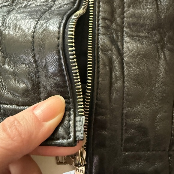 Vintage Michael Hoban North Beach Leather 90s Soft Vest Lace Up Sides Women 7/8 - Picture 6 of 8